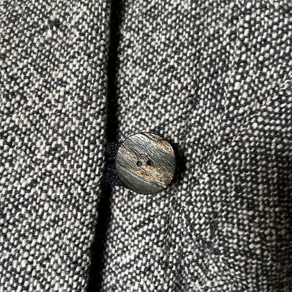 Vintage Su-Zen 100% Wool Oversized Coat Jacketโ One Size Gray Black Minimalist - Picture 3 of 8